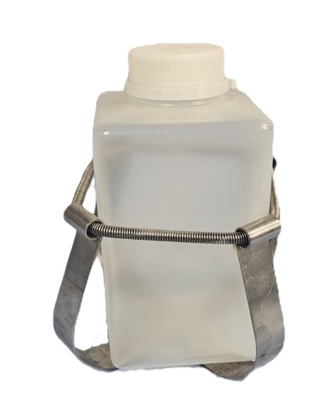 Metal Flask Clamp With Plastic Bottle Small